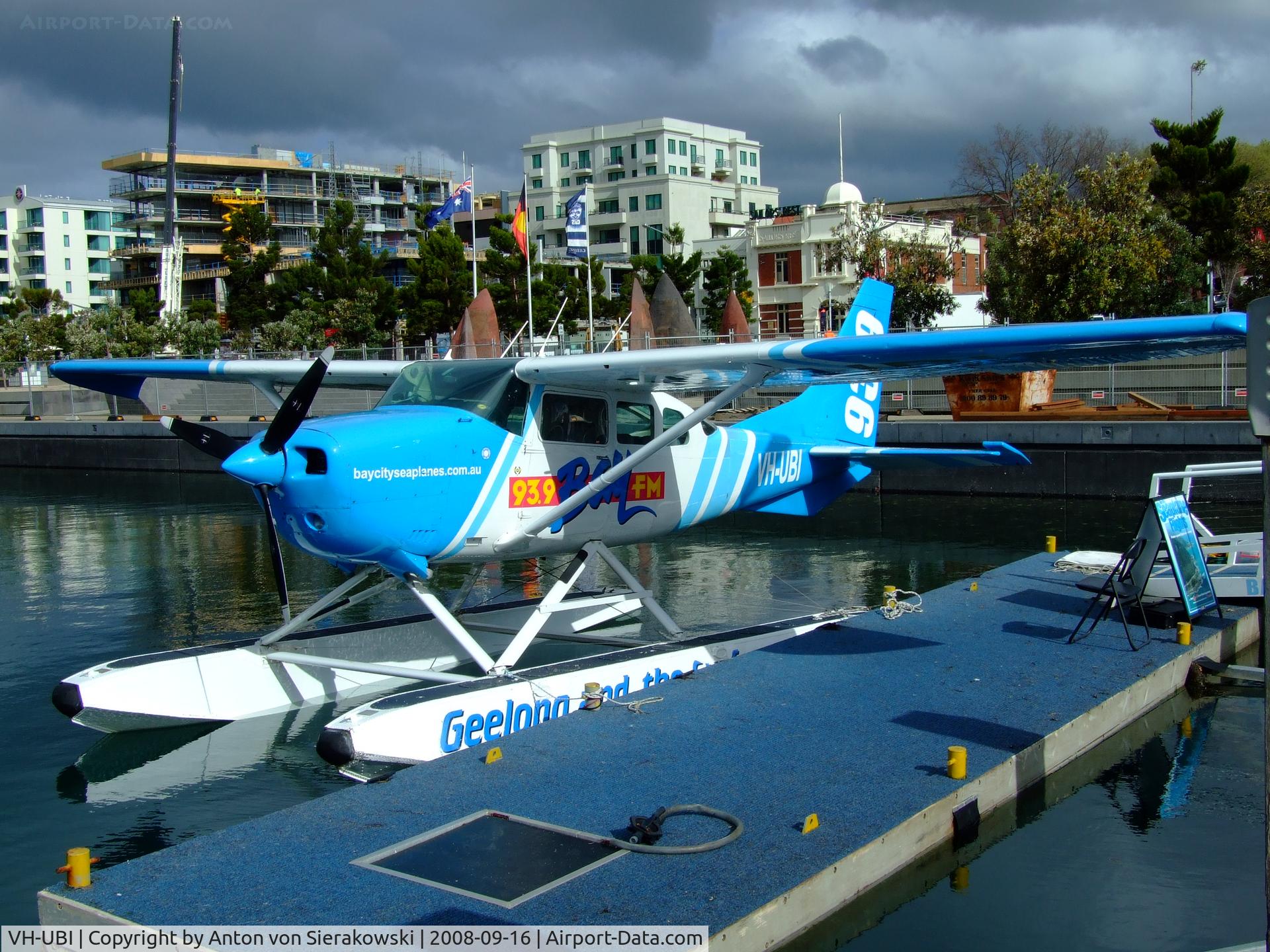 VH-UBI, 1973 Cessna U206F Stationair C/N U20602051, At Seaplane Base in Geelong, Vic