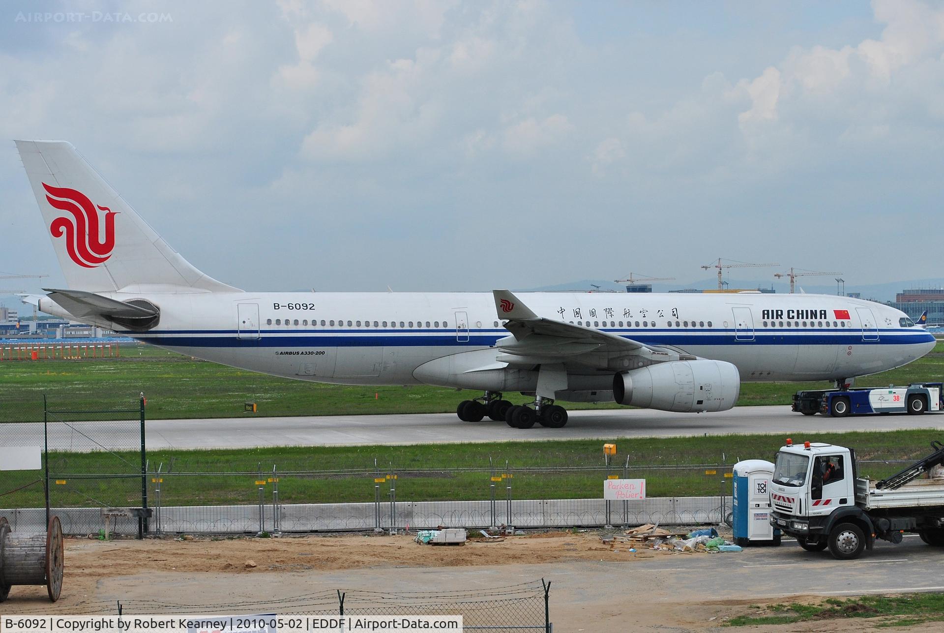 B-6092, 2007 Airbus A330-243 C/N 873, Air China being brought to stand