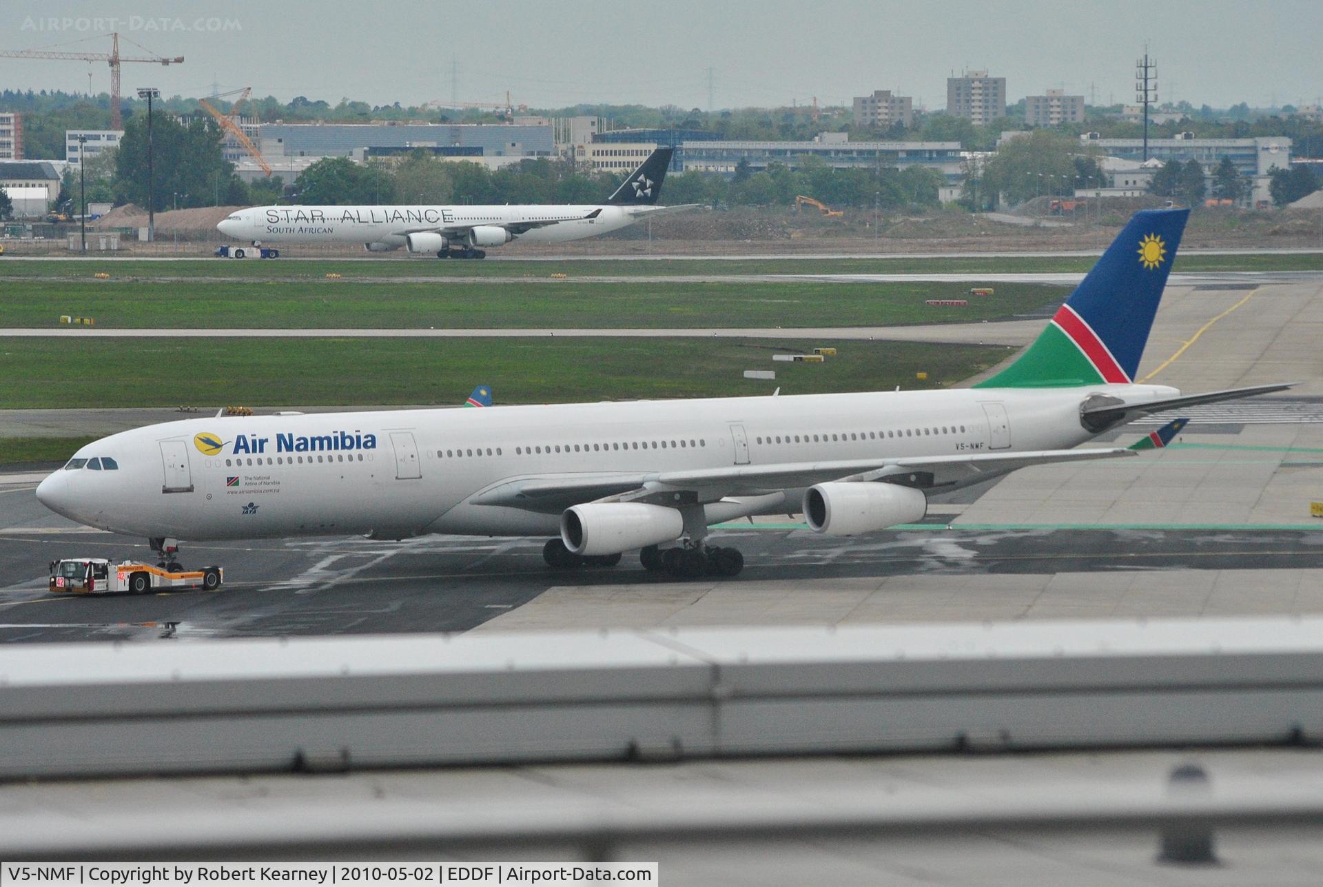 V5-NMF, 1994 Airbus A340-311 C/N 047, Air Namibia on tow