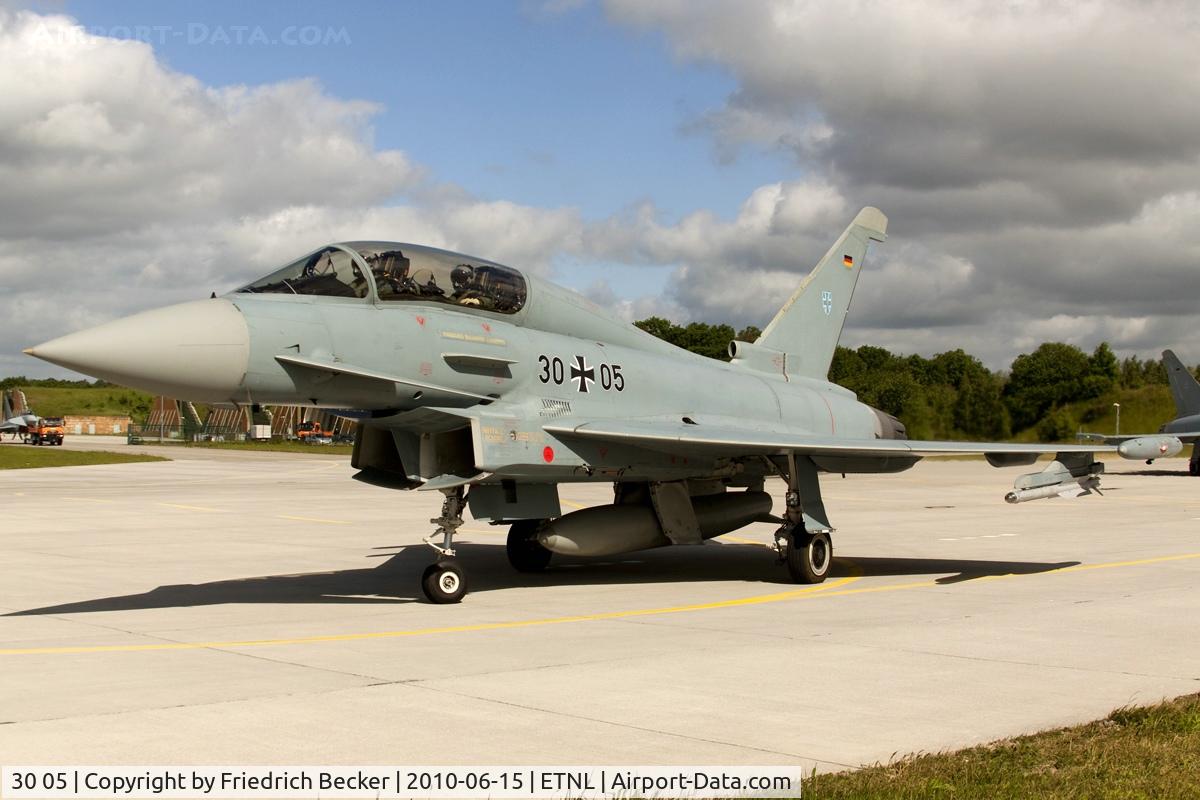 30 05, Eurofighter EF-2000 Typhoon T C/N GT005, taxying to the active