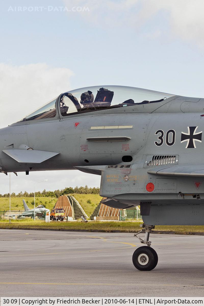 30 09, Eurofighter EF-2000 Typhoon S C/N GS004, taxying to the active