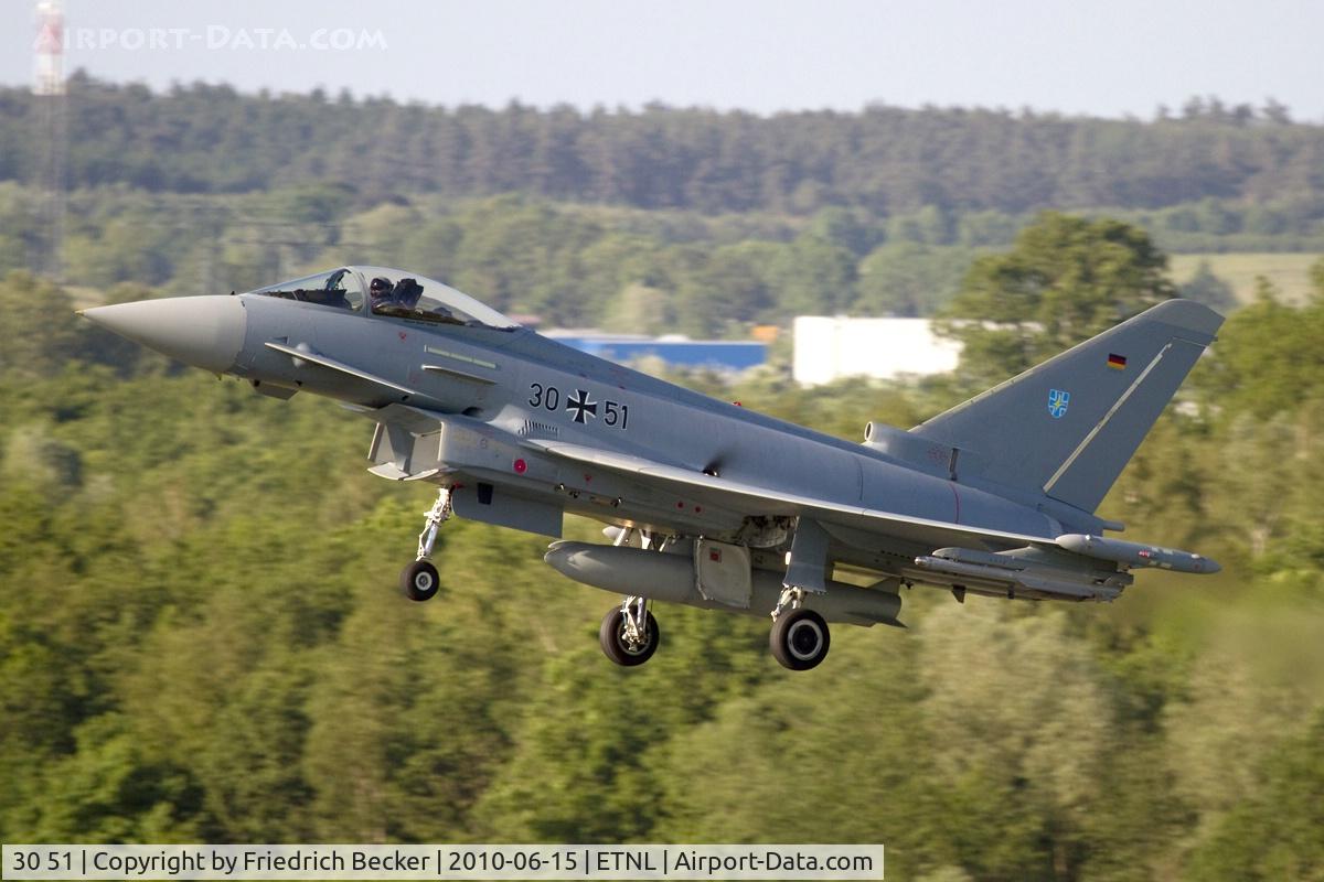 30 51, Eurofighter EF-2000 Typhoon S C/N GS036, low aproach