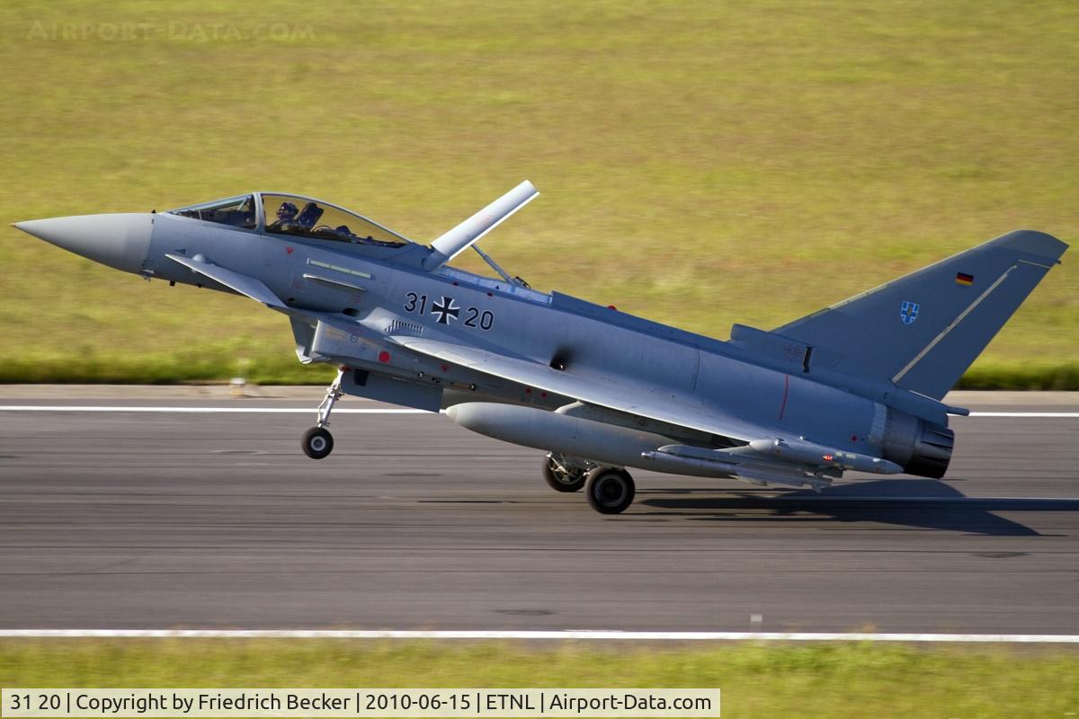 31 20, Eurofighter EF-2000 Typhoon S C/N AS013, decelerating after touchdown