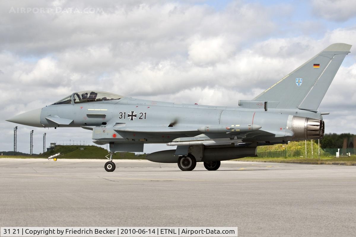 31 21, 2009 Eurofighter EF-2000 Typhoon S C/N AS014, taxying out to the active