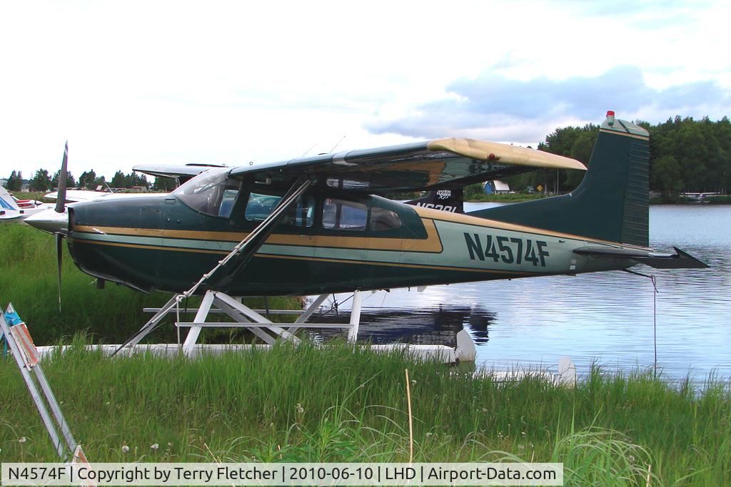 N4574F, 1966 Cessna A185E Skywagon 185 C/N 185-1081, 1966 Cessna A185E, c/n: 185-1081 moored on Lake Hood