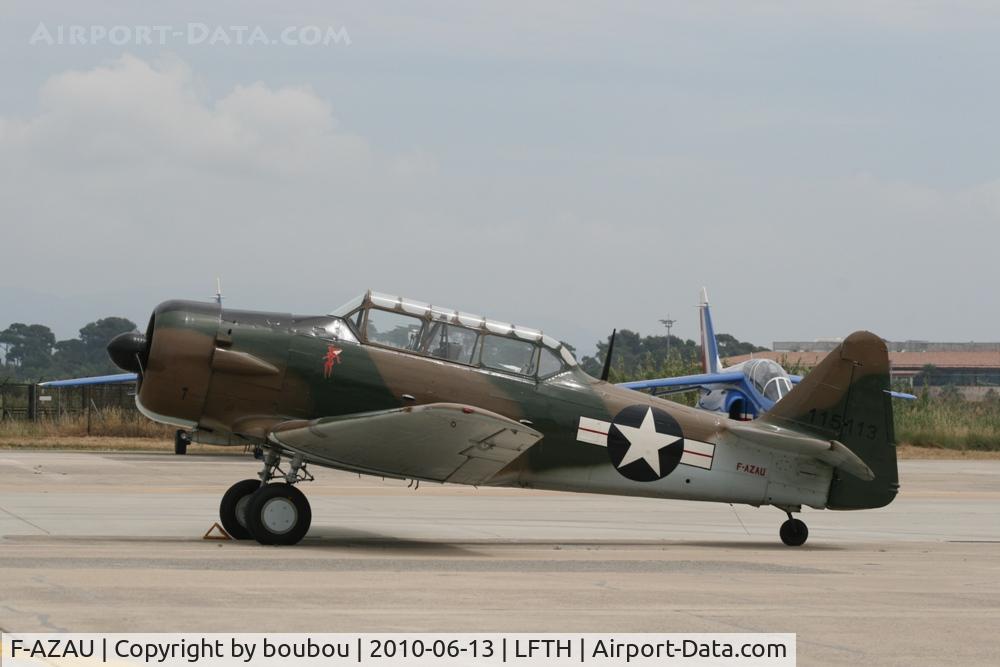 F-AZAU, 1951 North American T-6G Texan C/N 182-800, 100TH anniversary of french aéronavale à hyères airport on june 13th 2010
