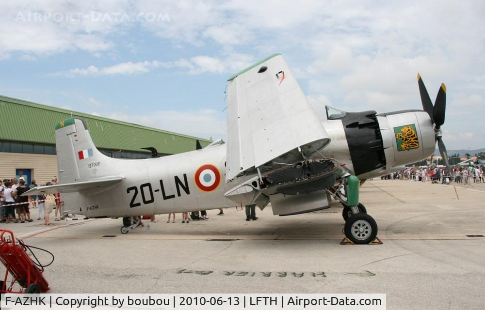 F-AZHK, Douglas AD-4N Skyraider C/N 7802, base aéronavale hyères le palyvestre - 100ème anniversaire de l'aéronavale française