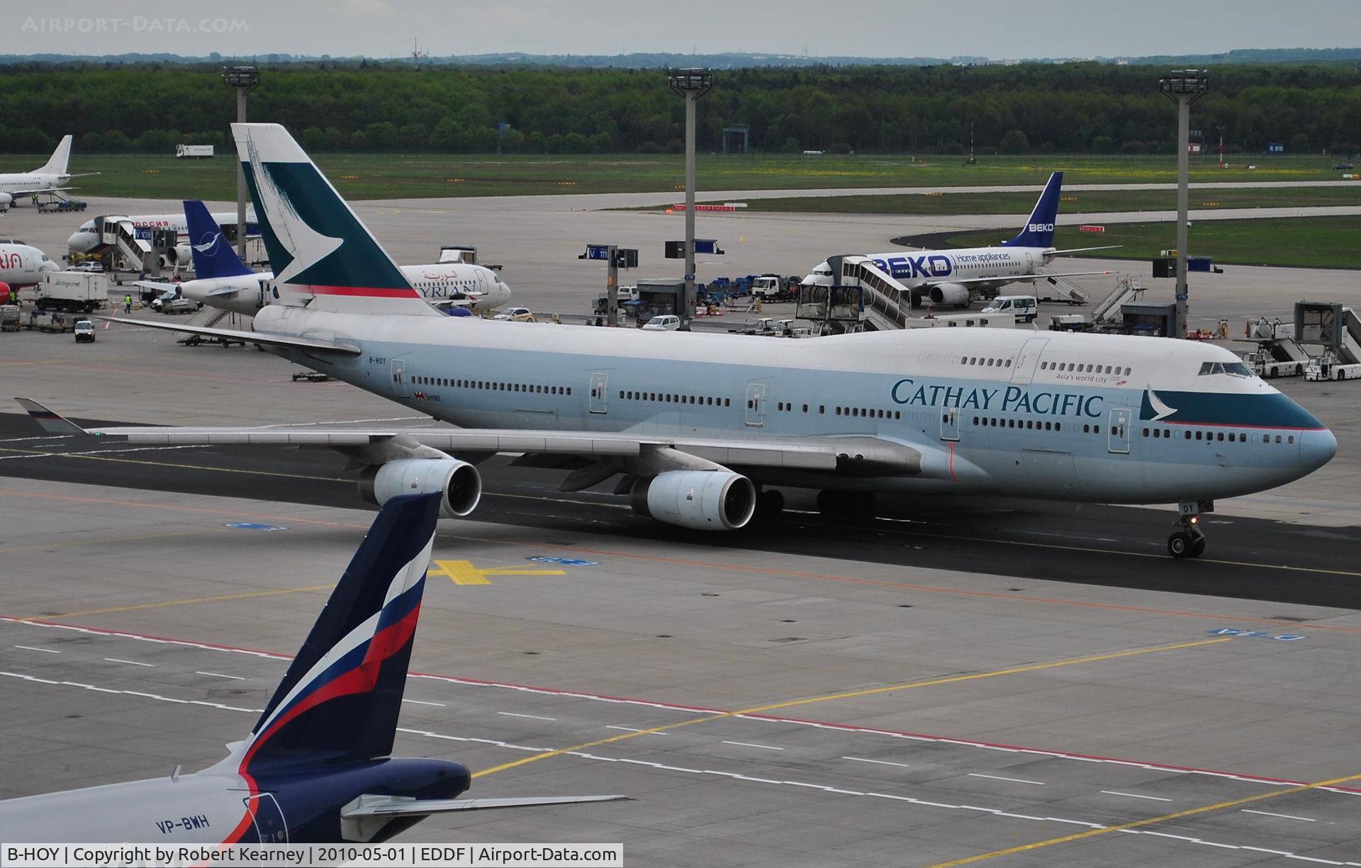 B-HOY, 1991 Boeing 747-467 C/N 25351, Cathy heading for its long flight home