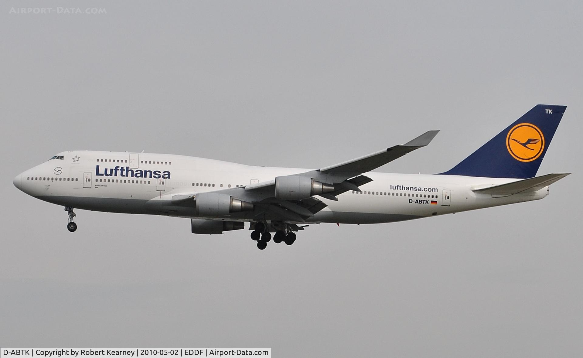 D-ABTK, 2001 Boeing 747-430 C/N 29871, Lufthansa coming home