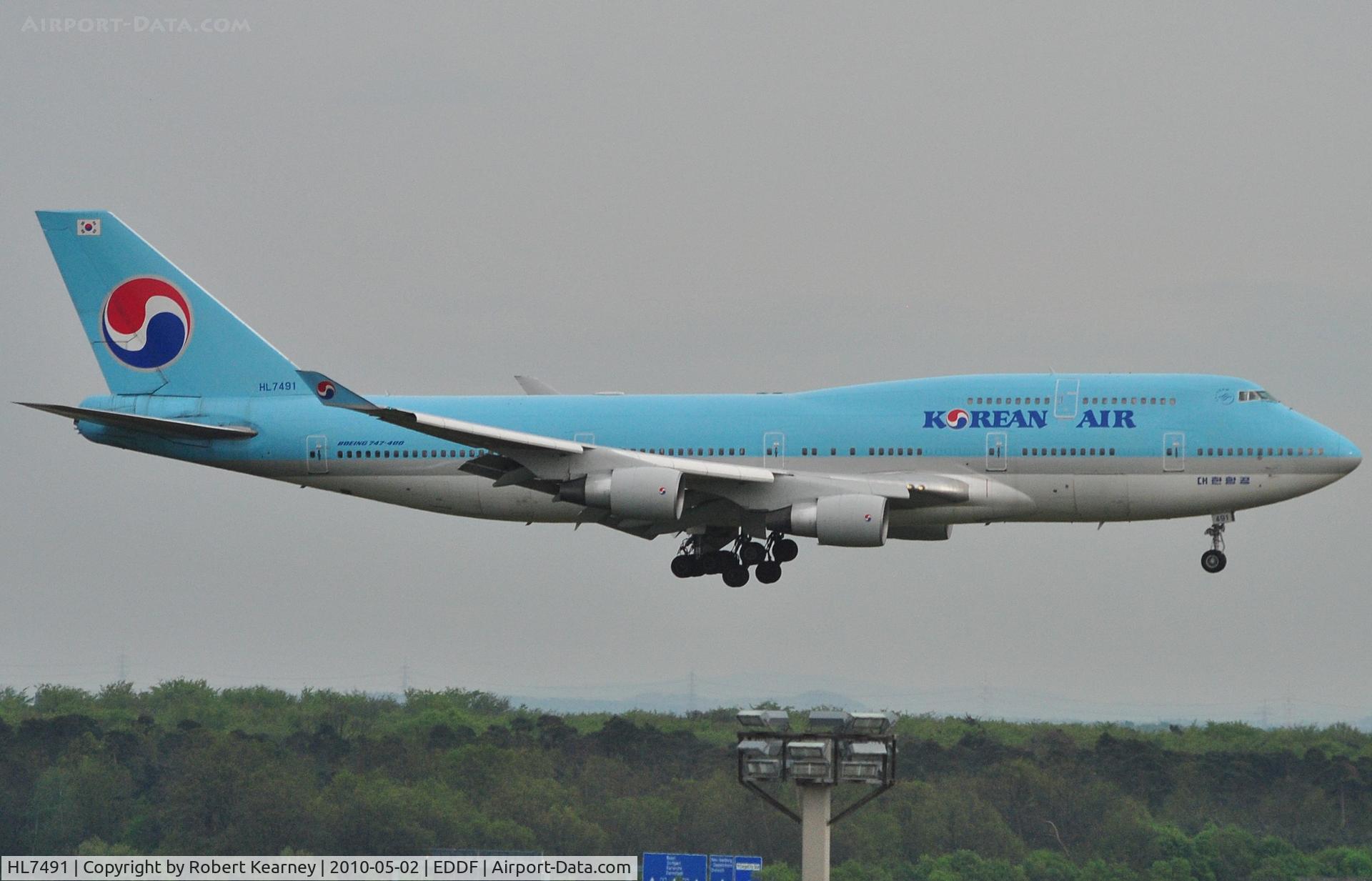 HL7491, Boeing 747-4B5 C/N 27341, Korean landing
