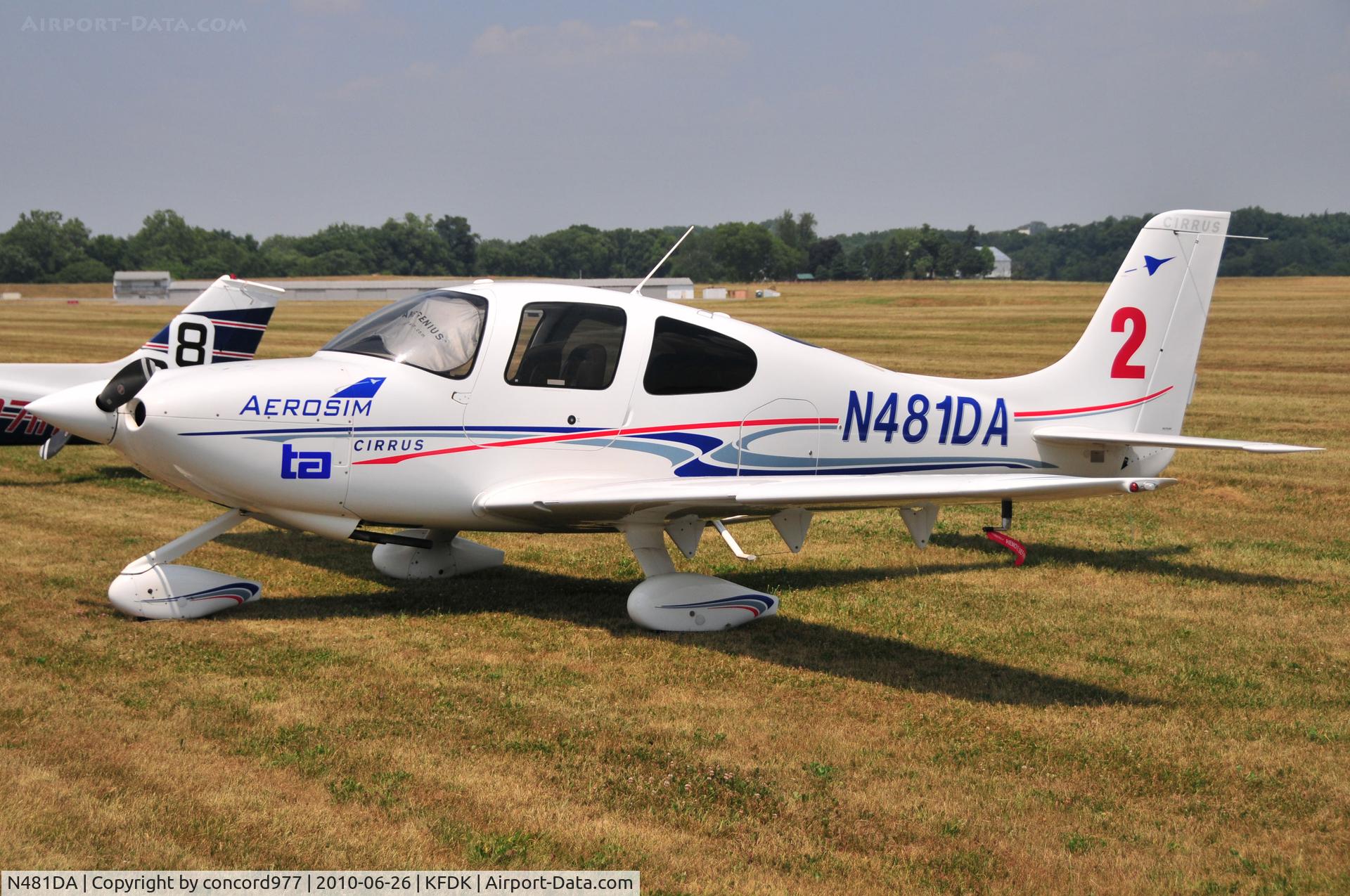 N481DA, 2007 Cirrus SR20 C/N 1823, Seen at KFDK on 6/26/2010