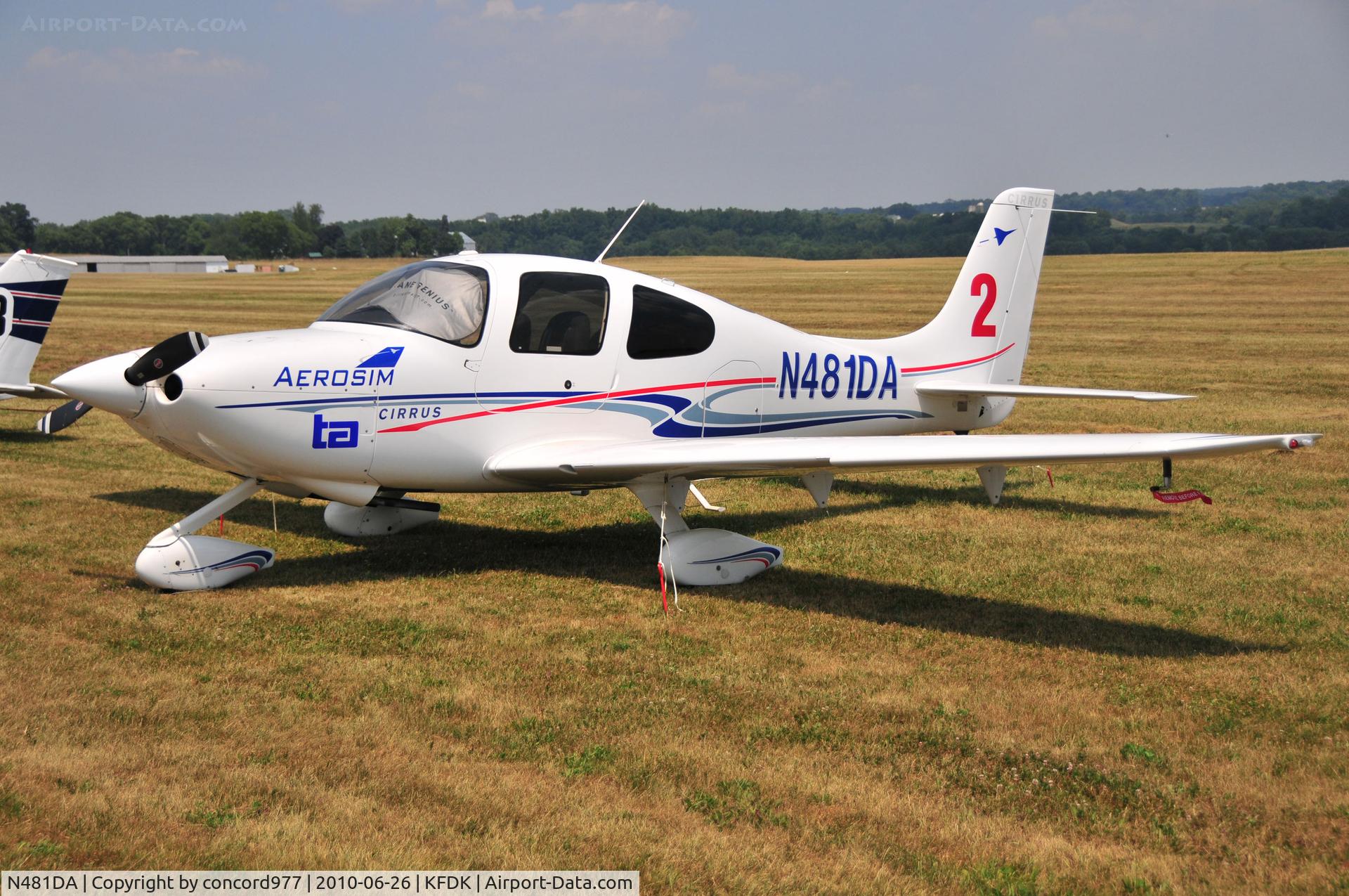 N481DA, 2007 Cirrus SR20 C/N 1823, Seen at KFDK on 6/26/2010
