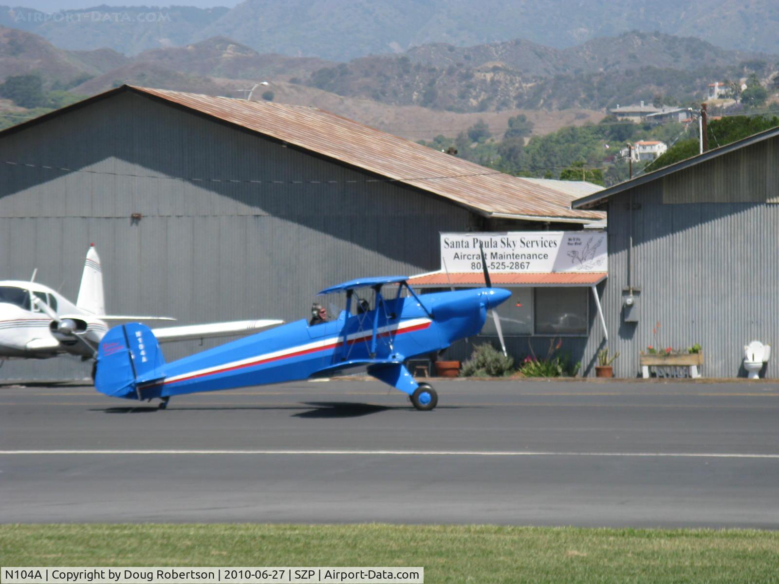 N104A, 1947 Aero C.104S Jungmann C/N 212, 1947 Bucker JUNGMANN, Lycoming O&VO-360 upgrade conversion 180 Hp, taxi