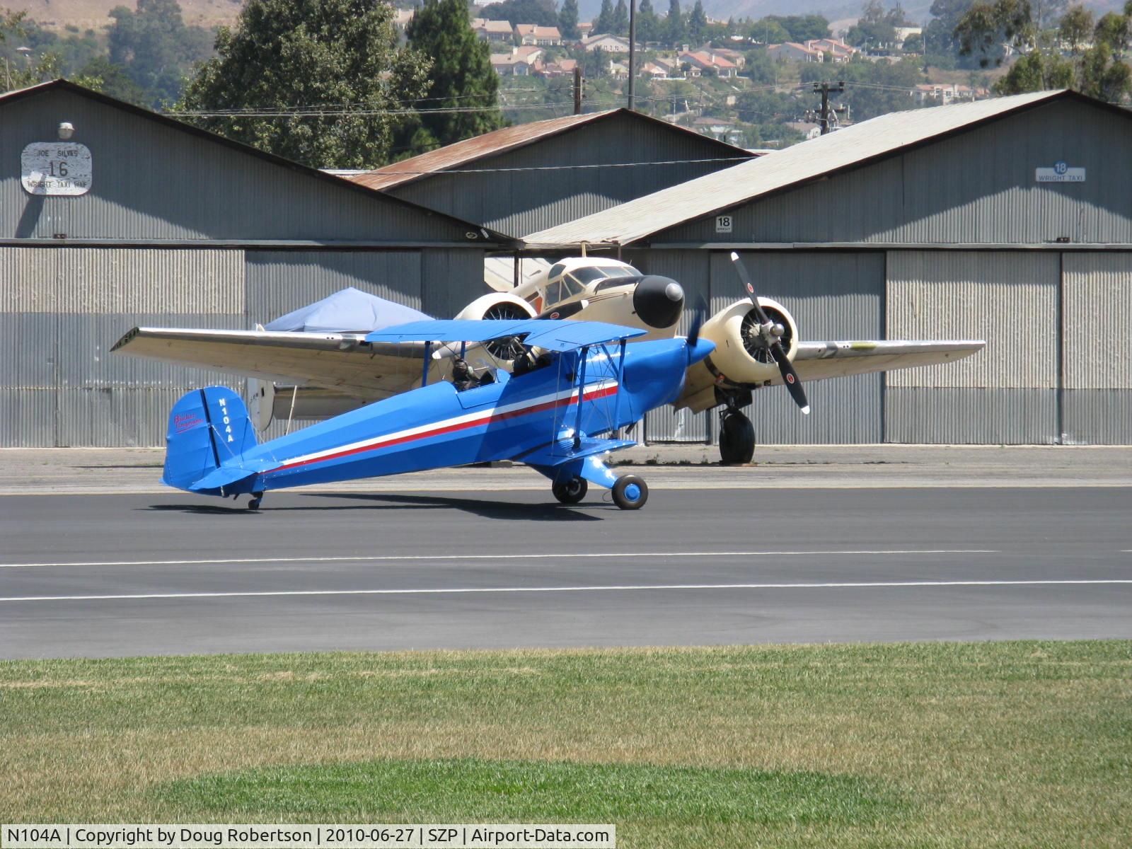 N104A, 1947 Aero C.104S Jungmann C/N 212, 1947 Bucker JUNGMANN, Lycoming O&VO-360 upgrade conversion 180 Hp, taxi