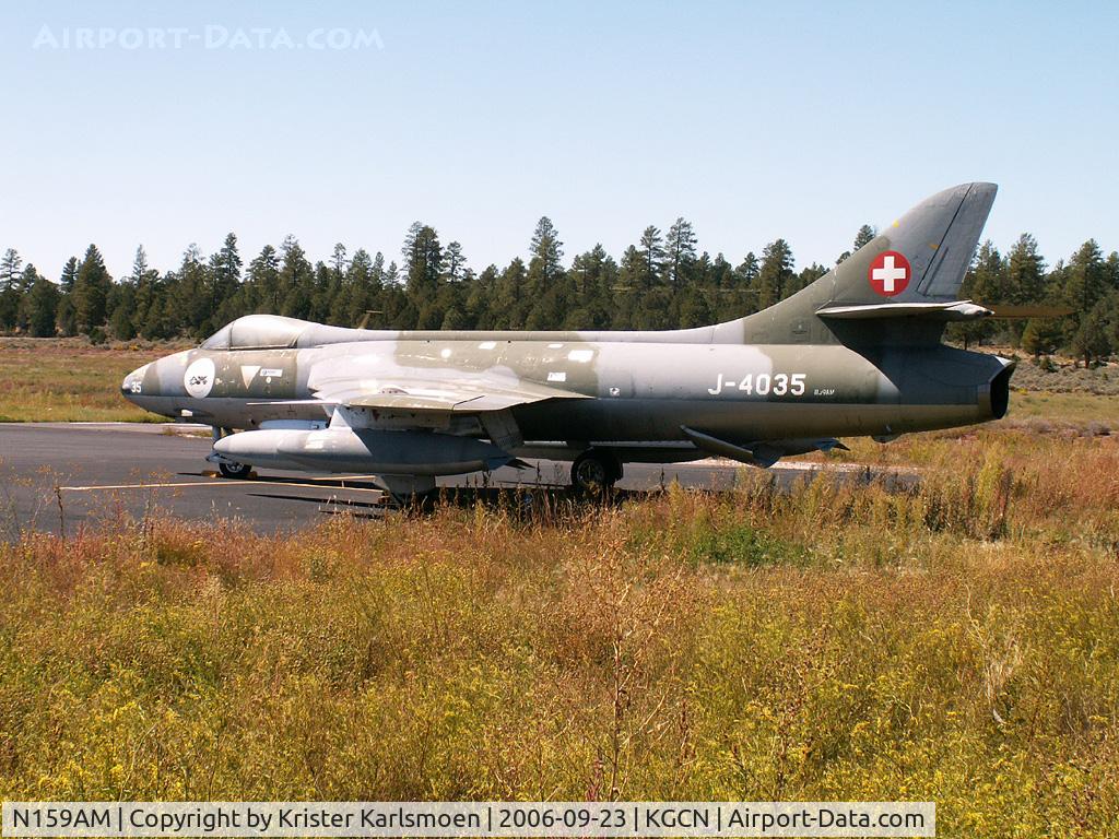 N159AM, Hawker Hunter F.58 C/N 41H-697402, Great to see this standing here.