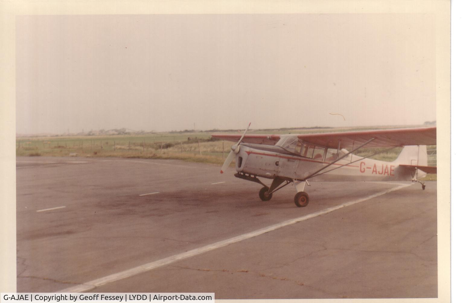 G-AJAE, 1946 Auster J-1N Alpha C/N 2237, Took this in while on holiday as a lad sometime in August 1968, could have had a flight but chickened out!