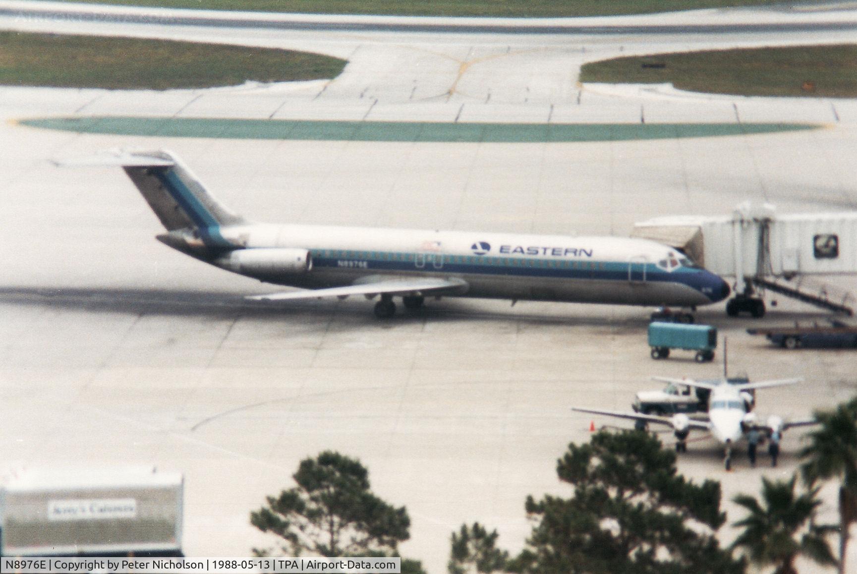 N8976E, 1968 Douglas DC-9-31 C/N 47271, DC-9-31 of Eastern Air Lines at the terminal at Tampa in May 1988.
