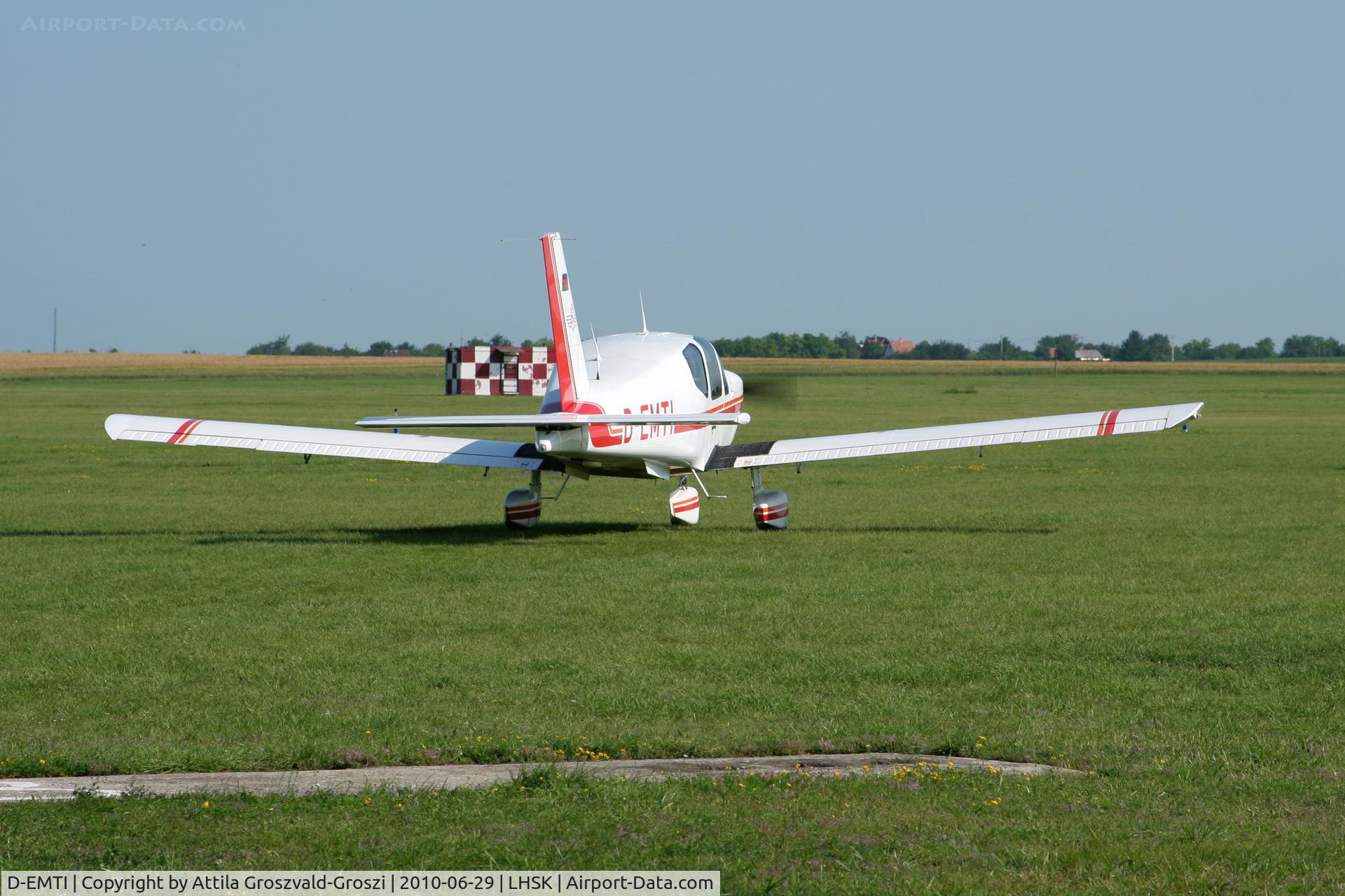 D-EMTI, 1993 Socata TB-10 Tobago C/N 1608, Siófok-Kiliti Airport, Hungary. Visitor.
