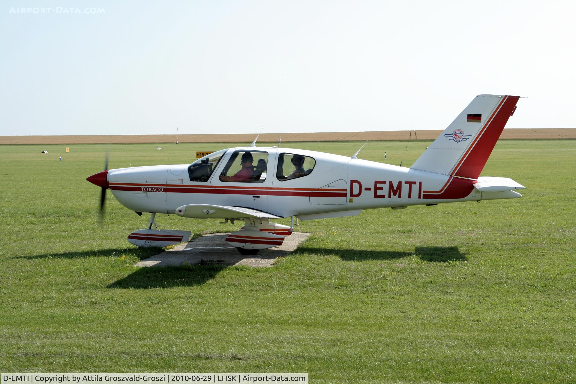 D-EMTI, 1993 Socata TB-10 Tobago C/N 1608, Siófok-Kiliti Airport, Hungary. Visitor.