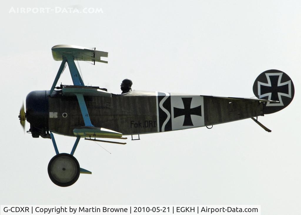 G-CDXR, 2006 Fokker Dr.1 Triplane Replica C/N PFA 238-14043, SHOT AT HEADCORN