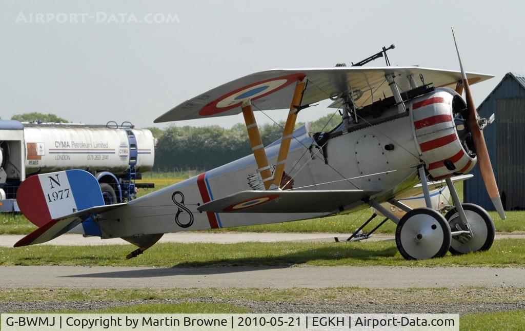 G-BWMJ, 1981 Nieuport 17 Scout Replica C/N PFA 121-12351, SHOT AT HEADCORN