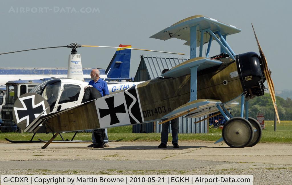 G-CDXR, 2006 Fokker Dr.1 Triplane Replica C/N PFA 238-14043, SHOT AT HEADCORN