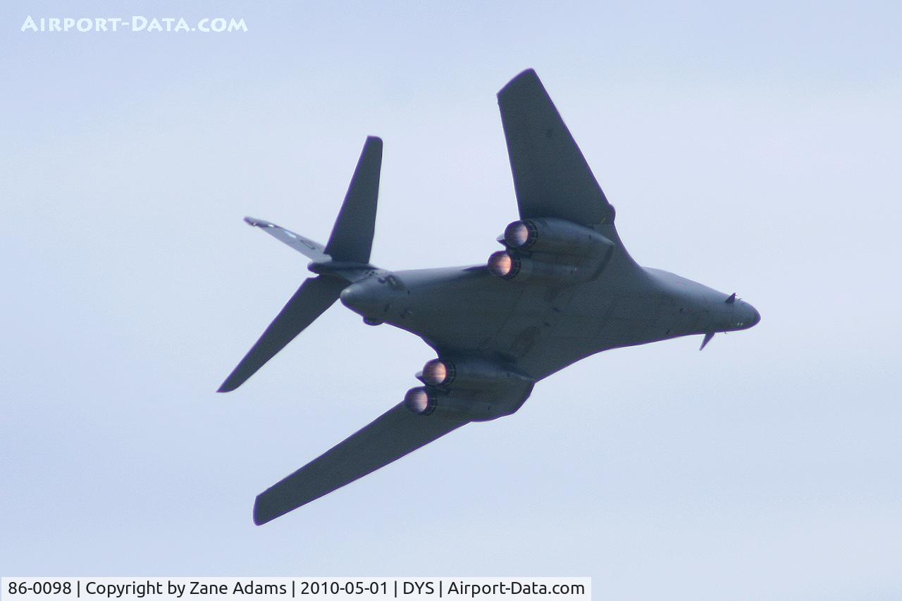 86-0098, 1986 Rockwell B-1B Lancer C/N 58, At the B-1B 25th Anniversary Airshow - Big Country Airfest, Dyess AFB, Abilene, TX
