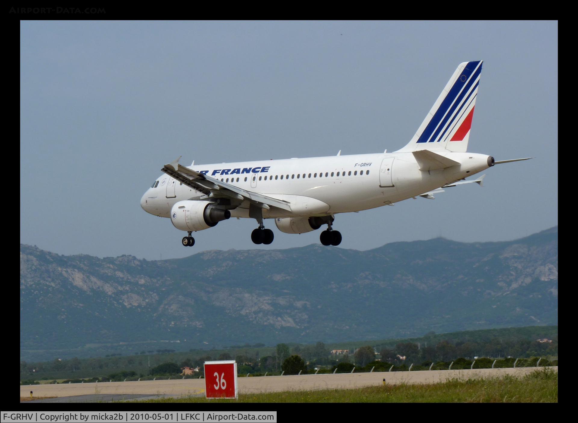 F-GRHV, 2001 Airbus A319-111 C/N 1505, Landing in 36.