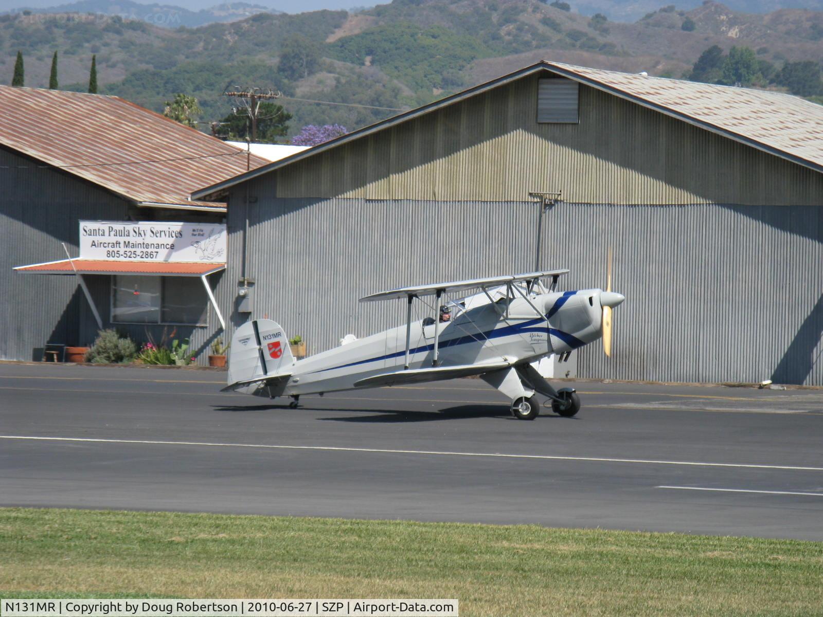 N131MR, 1954 Bucker E3B Jungmann C/N 468, 1954 Bucker JUNGMANN E3B, Lycoming O&VO-360 with Ellison Throttle Body Injection 180 Hp upgrade, taxi