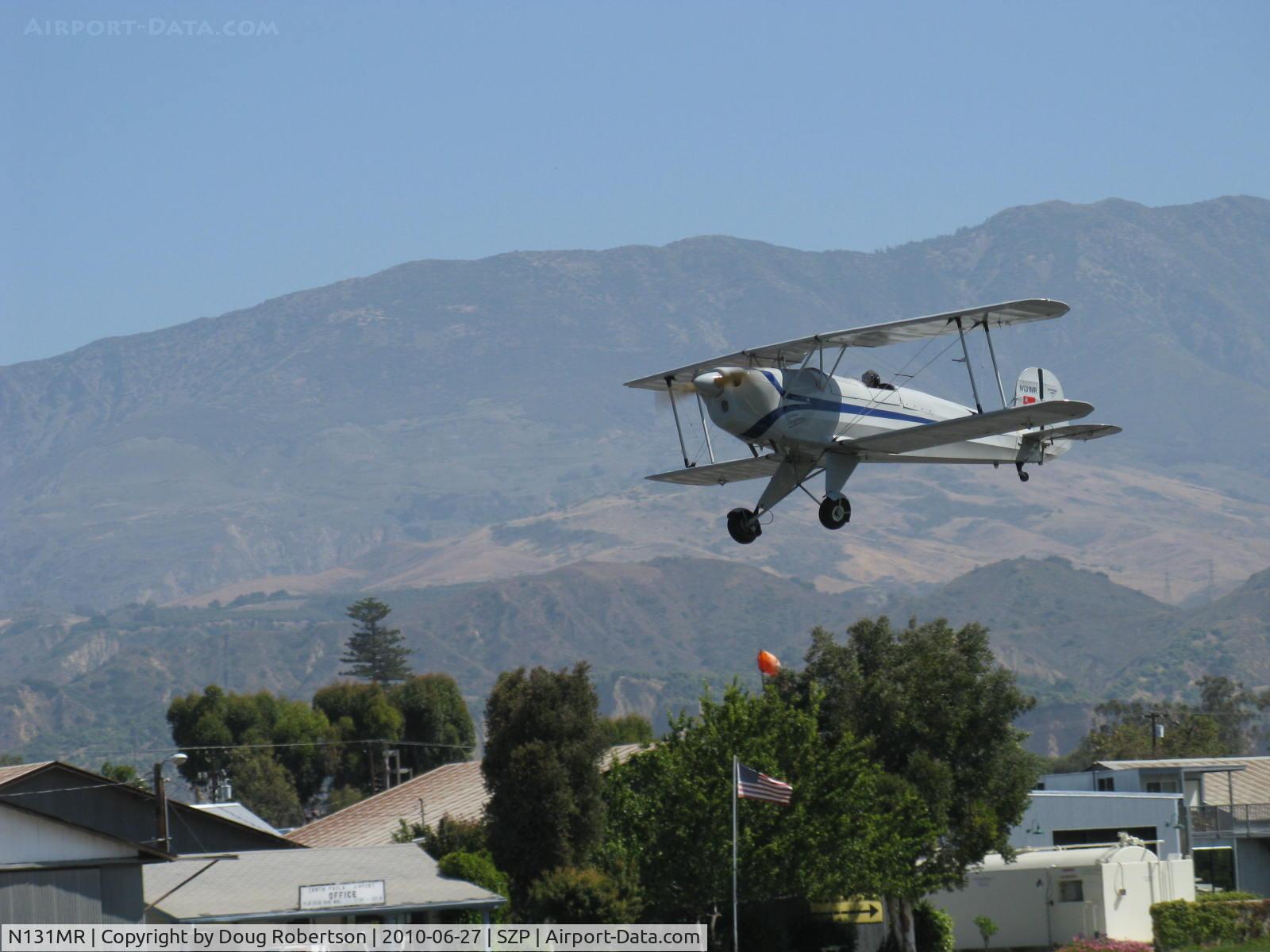 N131MR, 1954 Bucker E3B Jungmann C/N 468, 1954 Bucker JUNGMANN, E3B, Lycoming O&VO-360 with Ellison Throttle Body Injection 180 Hp upgrade, takeoff climb Rwy 22