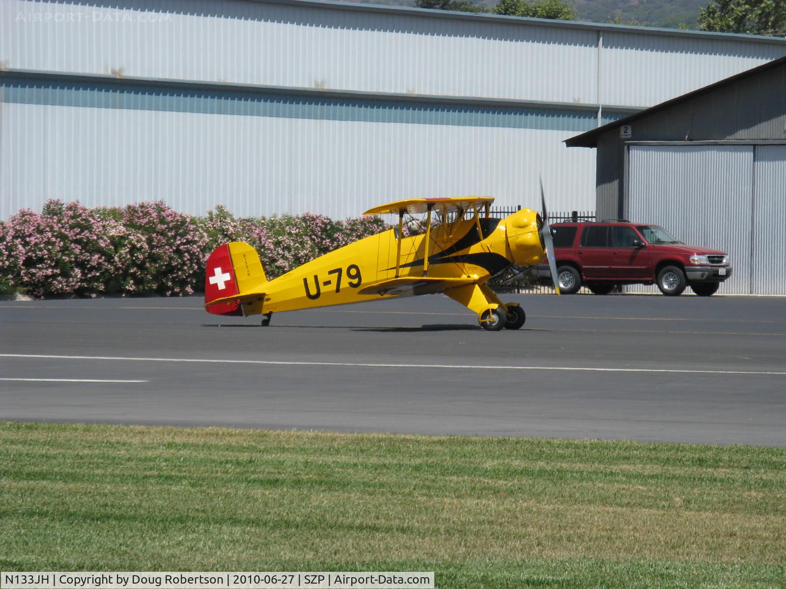 N133JH, 1940 Bucker Bu-133C Jungmeister C/N 26, 1940 Dornier Werke BU 133 Bucker JUNGMEISTER, Siemens-Halske SH 14 A-4 seven cylinder radial 160 Hp, taxi