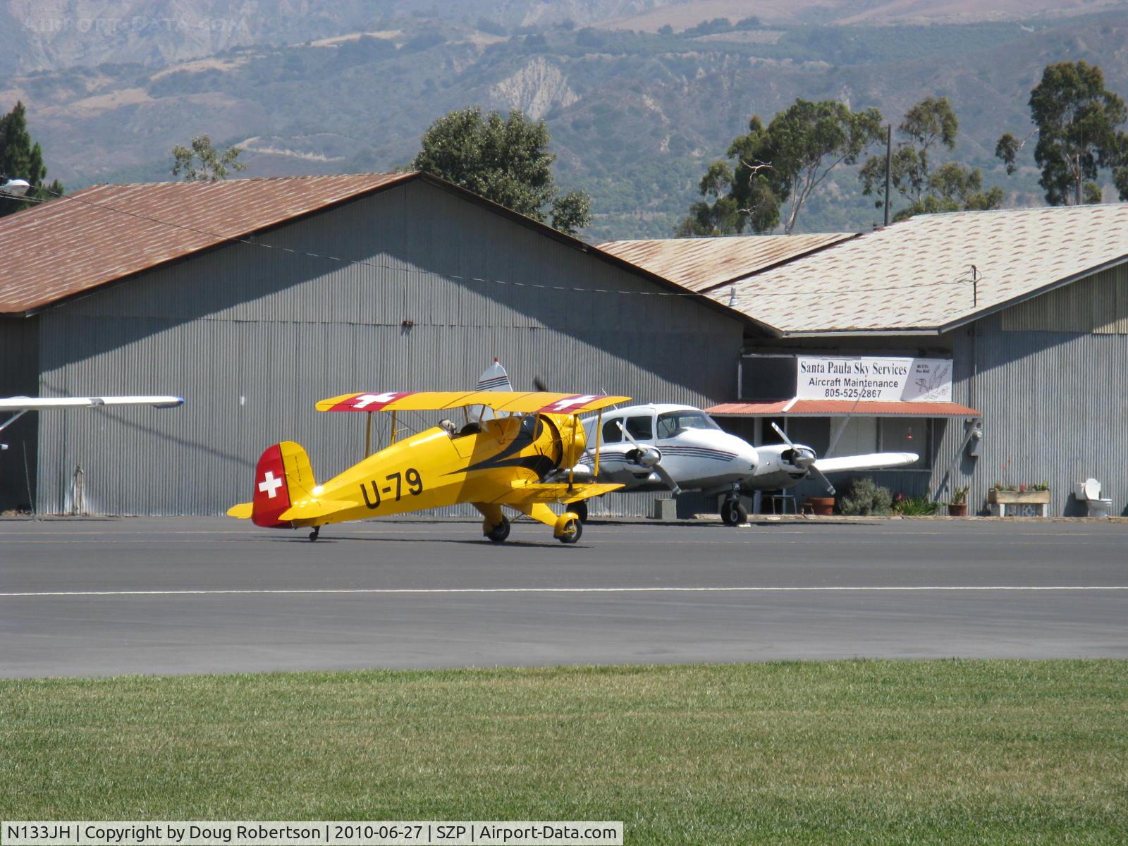 N133JH, 1940 Bucker Bu-133C Jungmeister C/N 26, 1940 Dornier Werke BU 133 Bucker JUNGMEISTER, Siemens-Halske SH 14 A-4 seven cylinder radial 160 Hp, taxi
