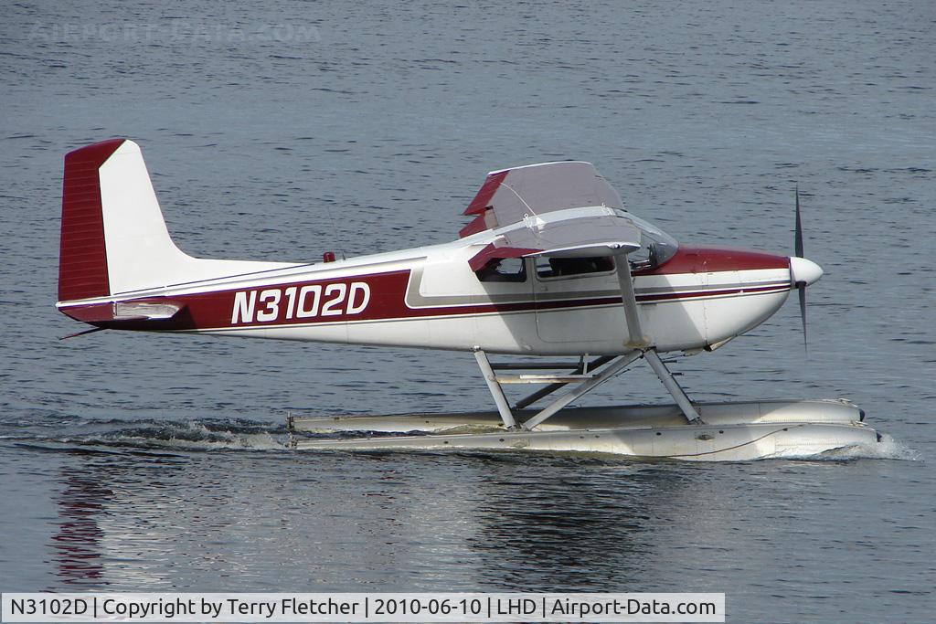 N3102D, 1955 Cessna 180 C/N 31900, 1955 Cessna 180, c/n: 31900 on Lake Hood