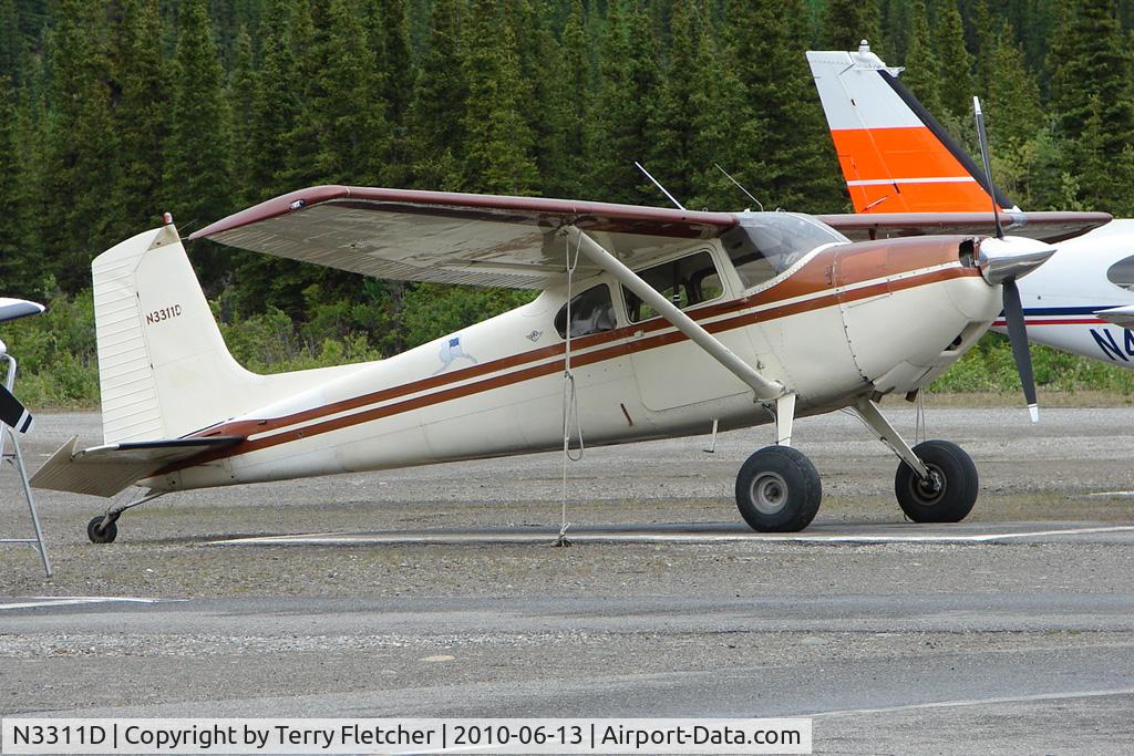 N3311D, 1955 Cessna 180 C/N 32109, 1955 Cessna 180, c/n: 32109 noted on airstrip just south of Denali Park