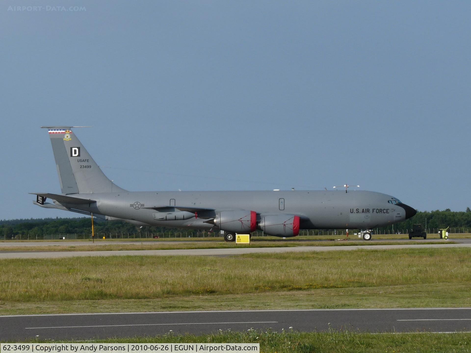 62-3499, 1962 Boeing KC-135R Stratotanker C/N 18482, Latest tanker for 100arw at Mildenhall