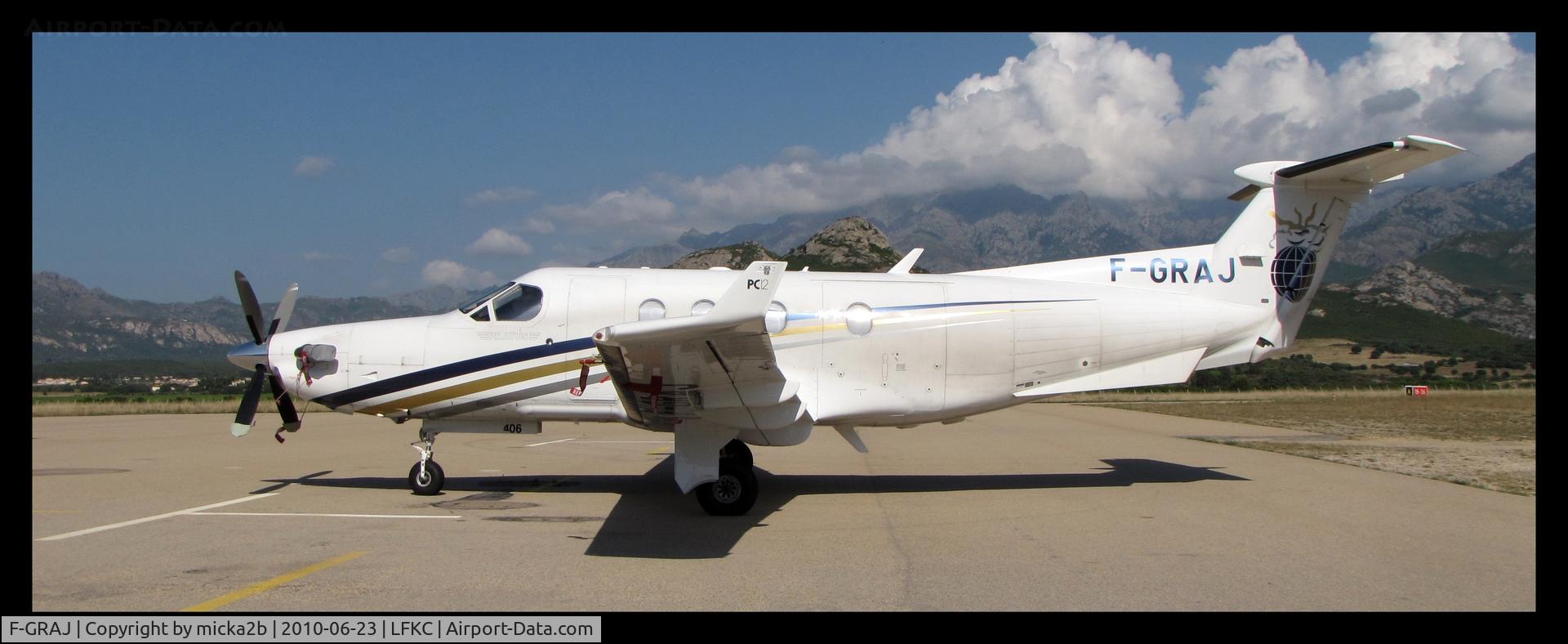 F-GRAJ, 2001 Pilatus PC-12/45 C/N 406, Parked.