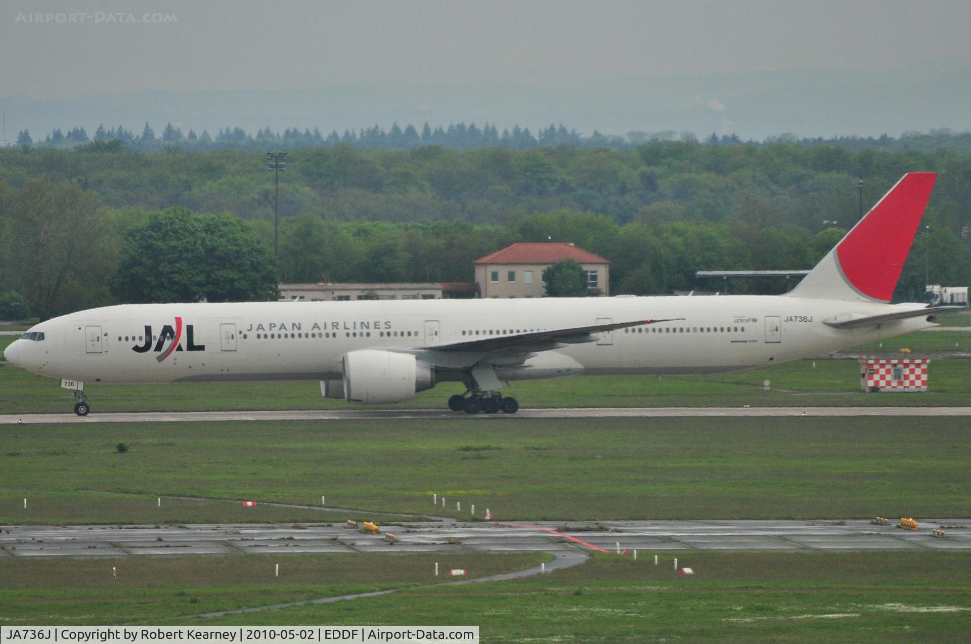 JA736J, 2006 Boeing 777-346/ER C/N 32435, JAL going to stand after arrival