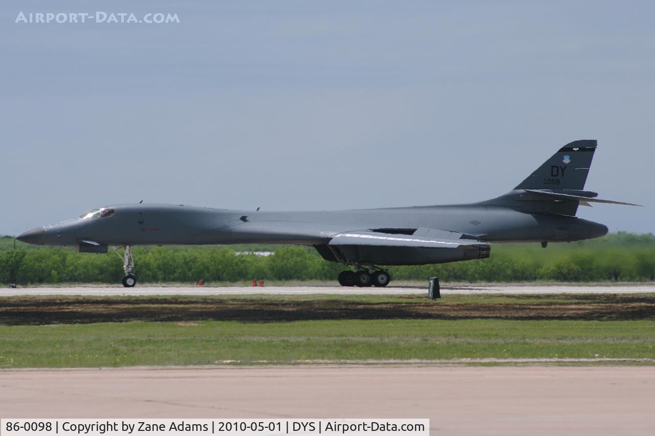 86-0098, 1986 Rockwell B-1B Lancer C/N 58, At the B-1B 25th Anniversary Airshow - Big Country Airfest, Dyess AFB, Abilene, TX