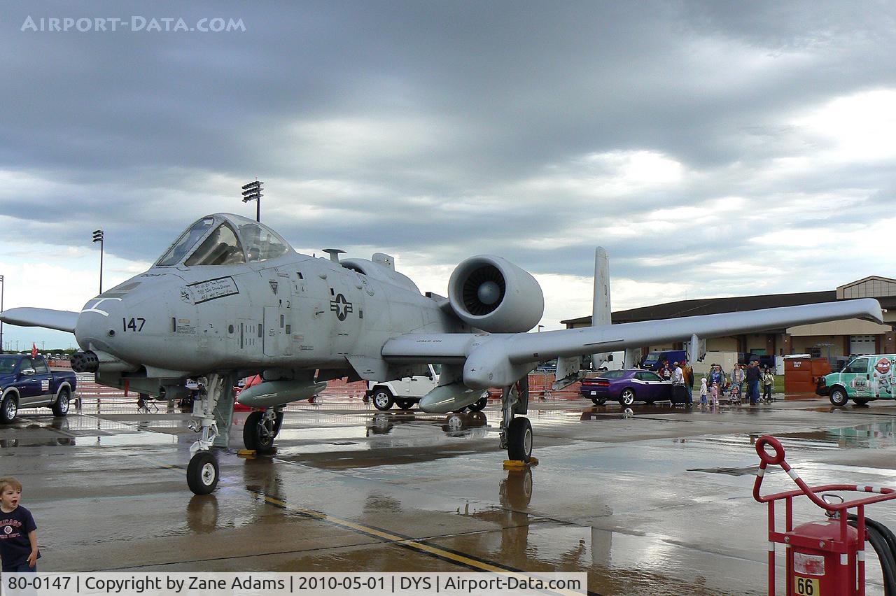 80-0147, 1980 Fairchild Republic A-10A Thunderbolt II C/N A10-0497, At the B-1B 25th Anniversary Airshow - Big Country Airfest, Dyess AFB, Abilene, TX