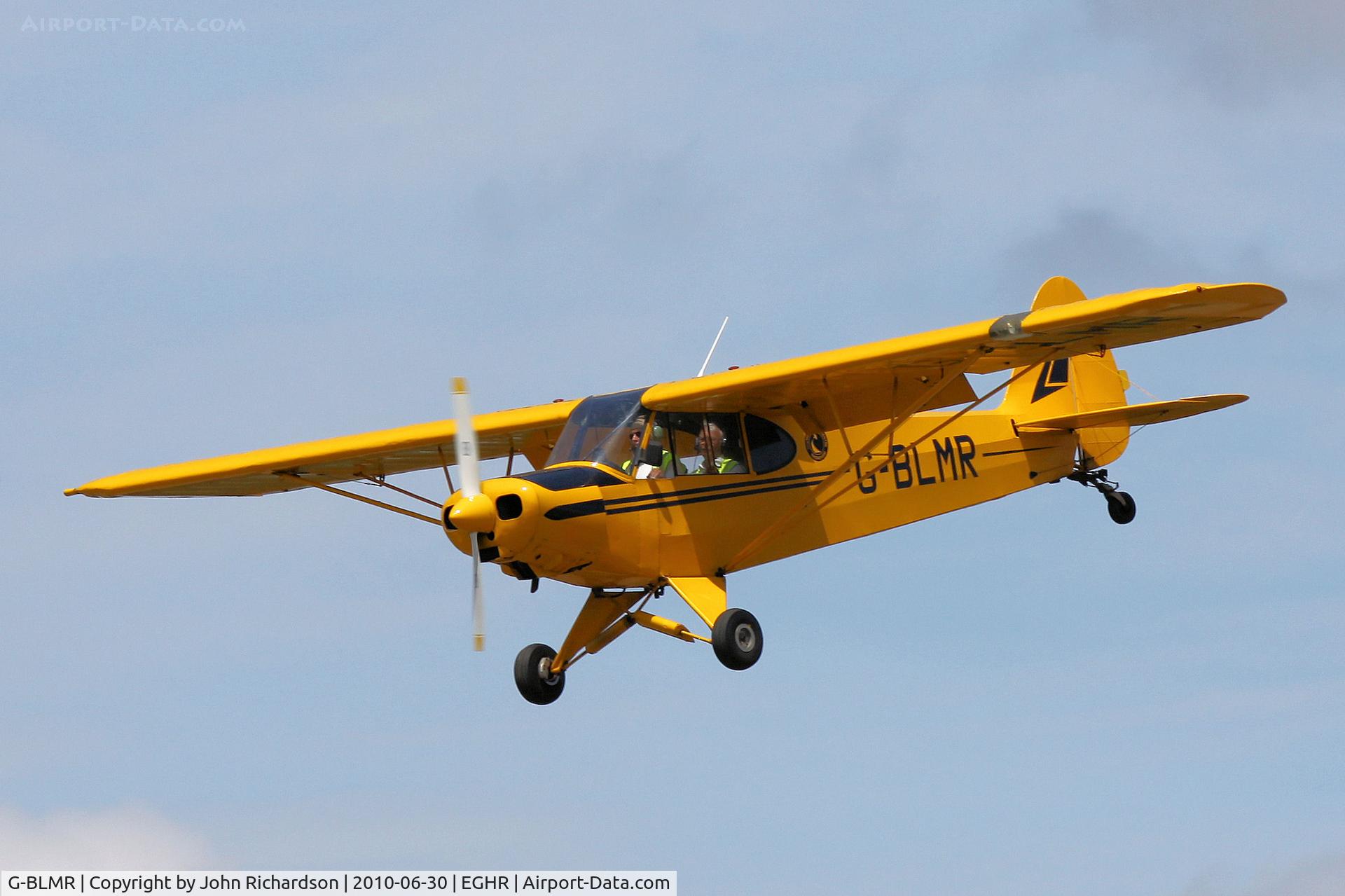 G-BLMR, 1953 Piper L-18C Super Cub (PA-18-95) C/N 18-2057, Late finals into Goodwood