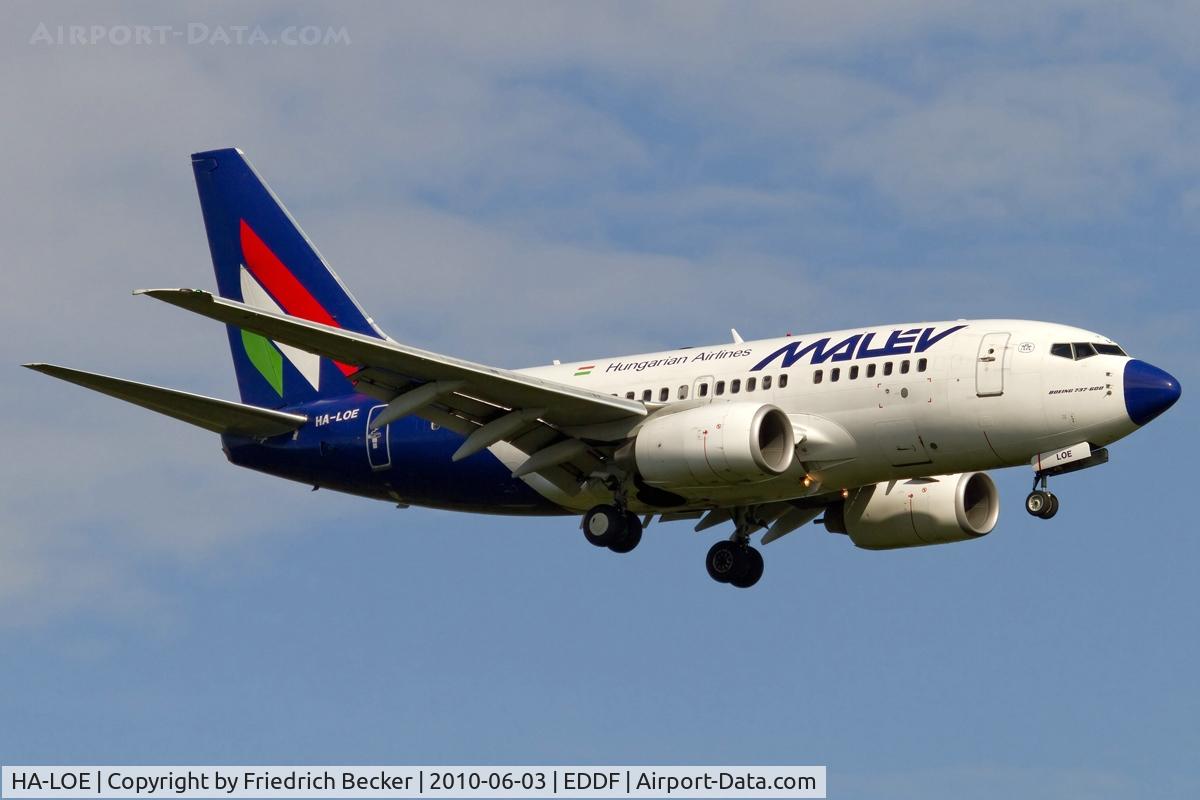 HA-LOE, 2003 Boeing 737-6Q8 C/N 28260, short final RW07R