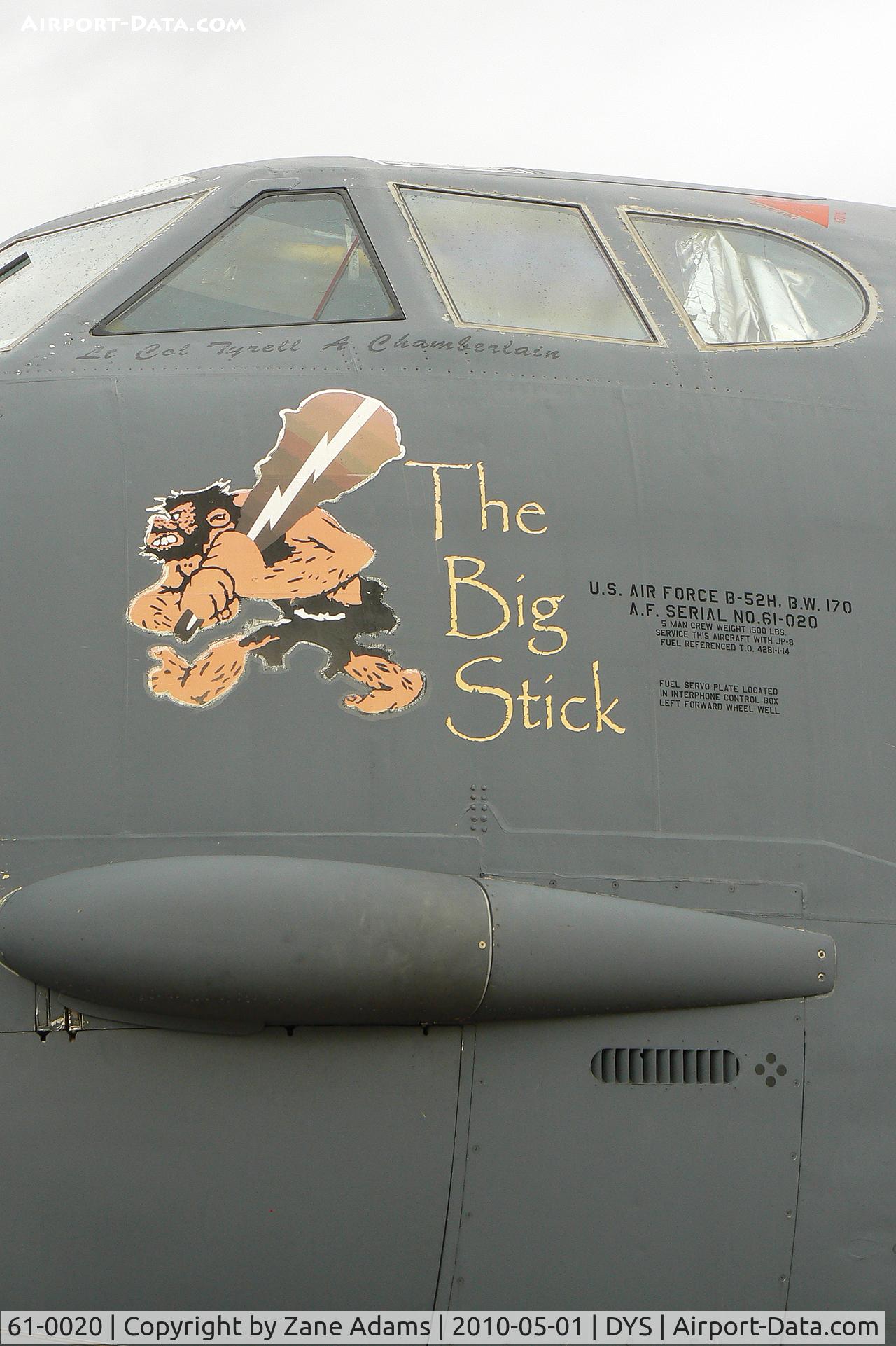 61-0020, 1961 Boeing B-52H Stratofortress C/N 464447, At the B-1B 25th Anniversary Airshow - Big Country Airfest, Dyess AFB, Abilene, TX
