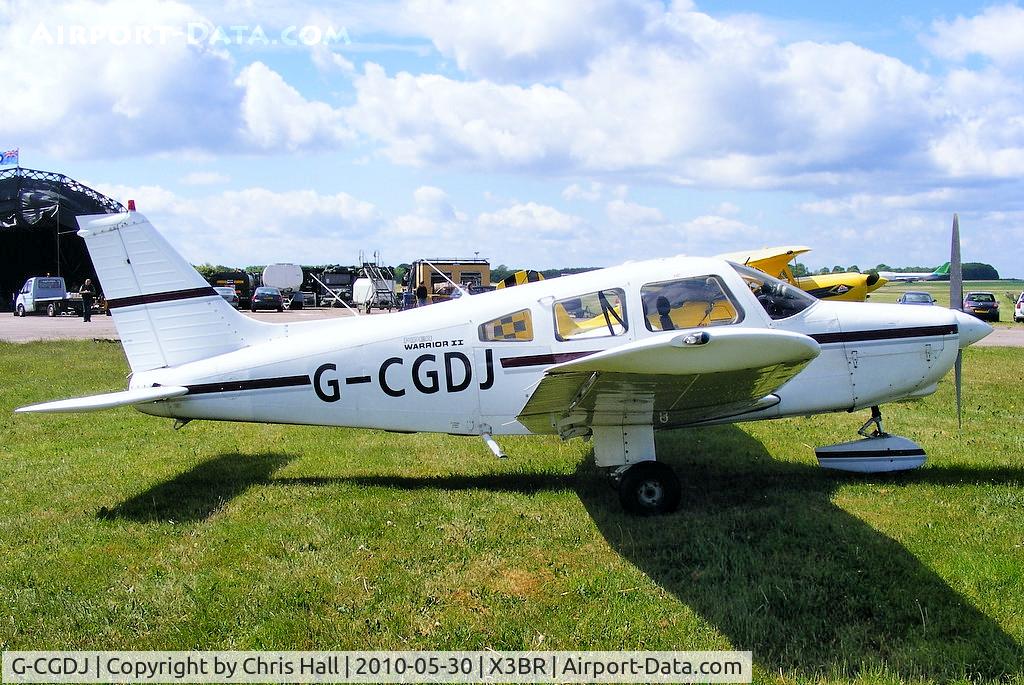 G-CGDJ, 1981 Piper PA-28-161 Cherokee Warrior II C/N 28-8116256, visitor at the Cold War Jets open day