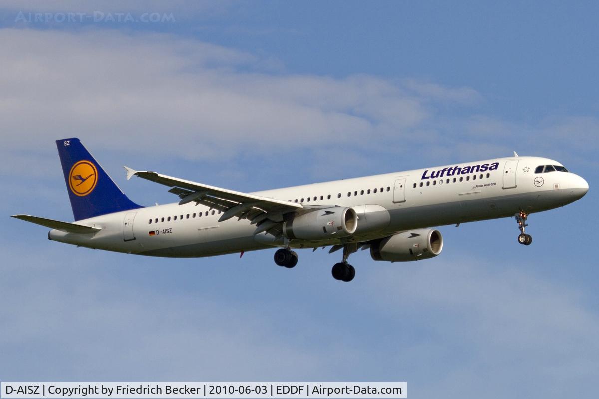D-AISZ, 2009 Airbus A321-231 C/N 4085, short final RW07R
