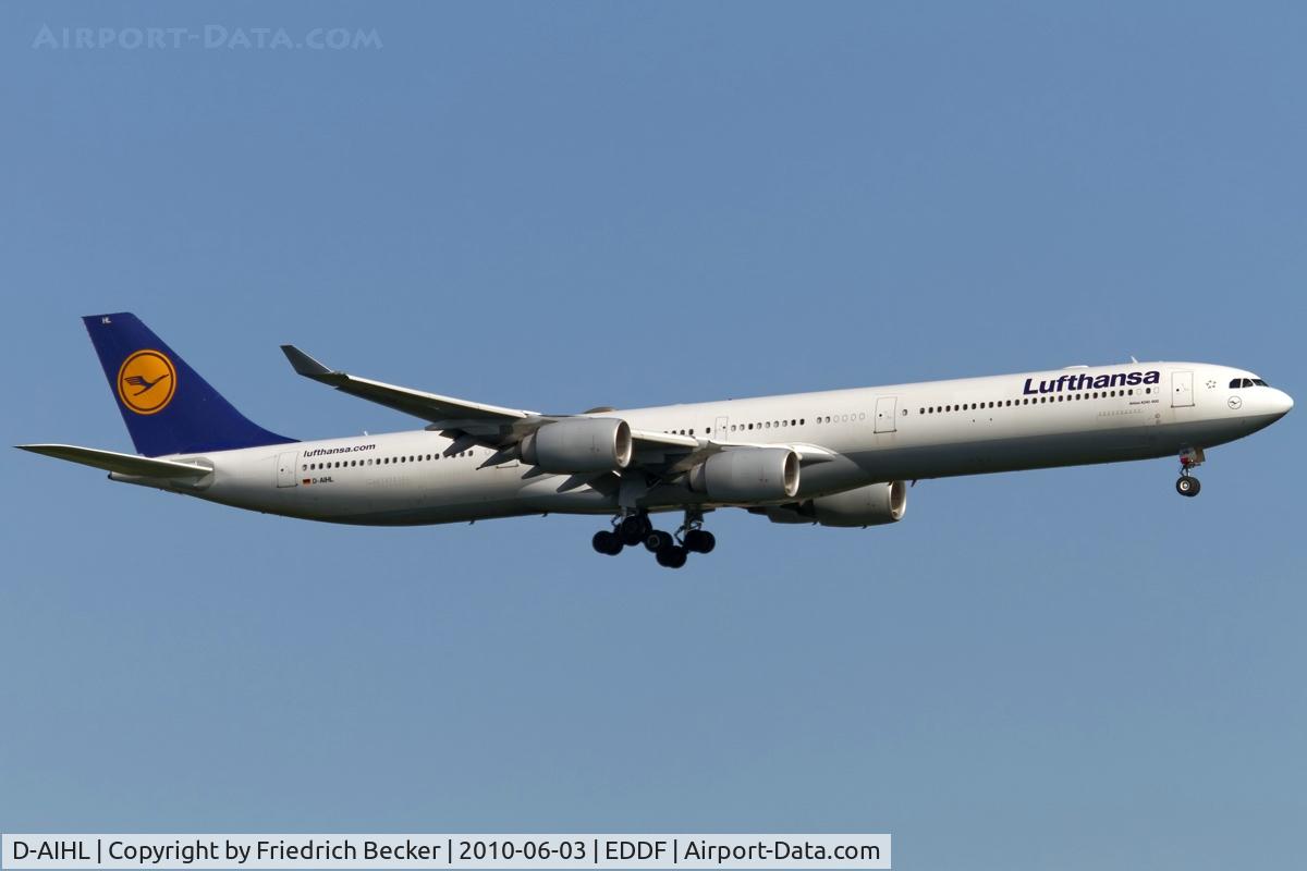 D-AIHL, 2004 Airbus A340-642 C/N 583, short final RW07R