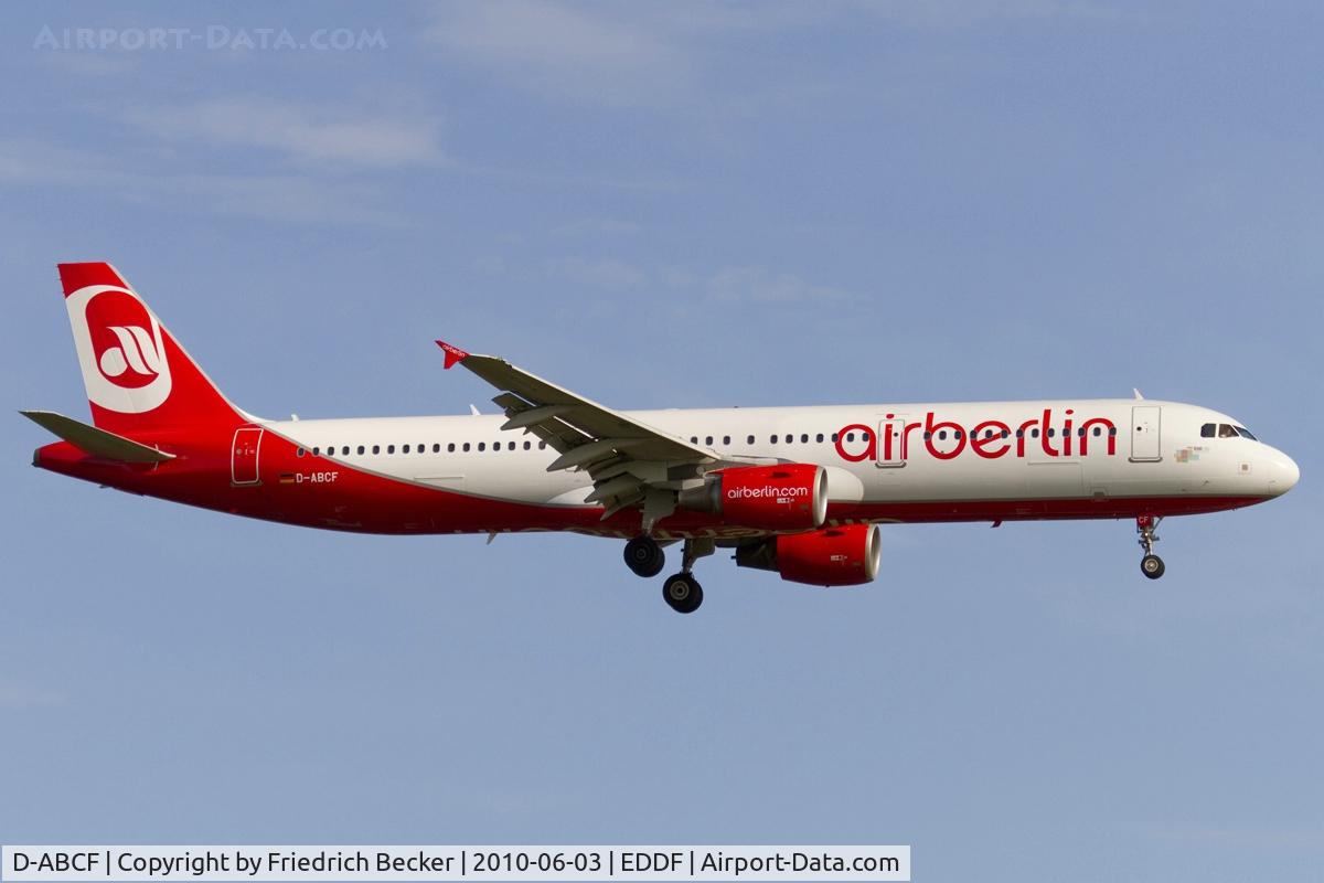D-ABCF, 2003 Airbus A321-211 C/N 1966, short final RW07R