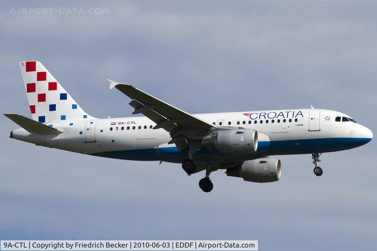 9A-CTL, 2000 Airbus A319-112 C/N 1252, short final RW07R