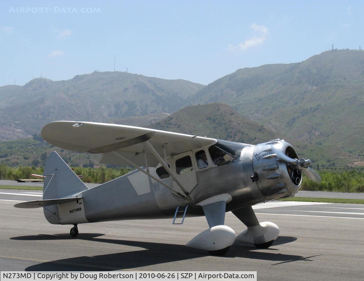 N273MD, 2008 Dickenson Howard DGA-21 (Replicate) C/N 001, 2008 Dickenson HOWARD DGA-21 'Mister Dickenson', Pratt & Whitney R-1340-57 Wasp 600 Hp, taxi