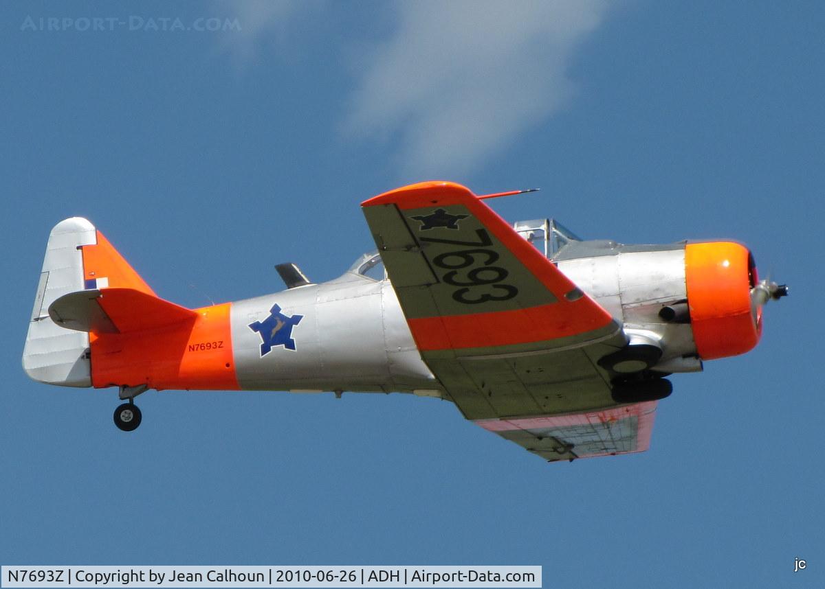 N7693Z, 1942 North American AT-6C Texan C/N 88-11637, AT-6 flying in the Warbirds portion of the Ada Air Expo.