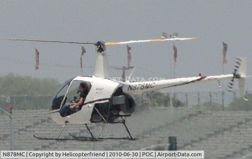 N878MC, 2005 Robinson R22 Beta C/N 3782, Taxiing across active runway to practice area